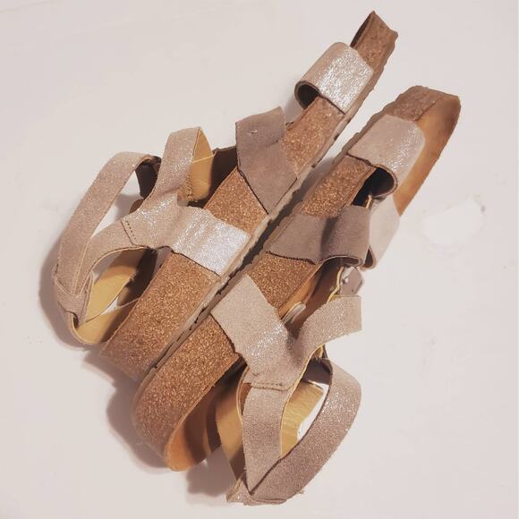 Haflinger Mara Slingback Sandal Gladiator Gold Bronze Size 37/6 - Picture 4 of 10